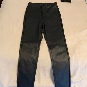 Faux leather skinny pants